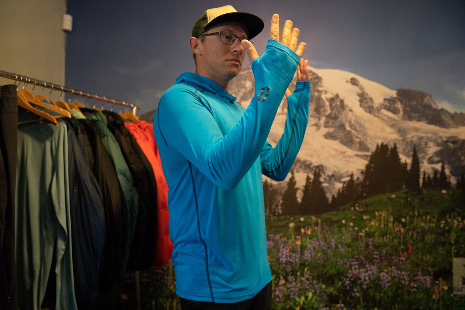 RMI Guide Mike King tests an early Bight Gear prototype.