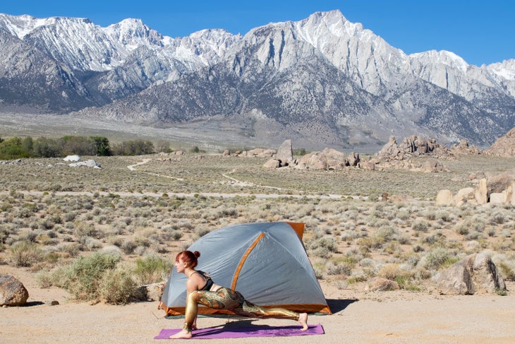 11 Yoga Poses You Can Do in a Tent