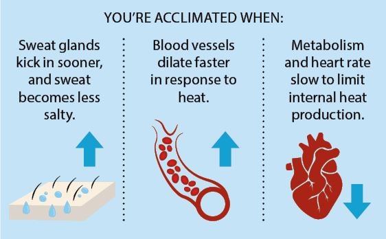 Heat Backpacker Article Acclimatize to the heat