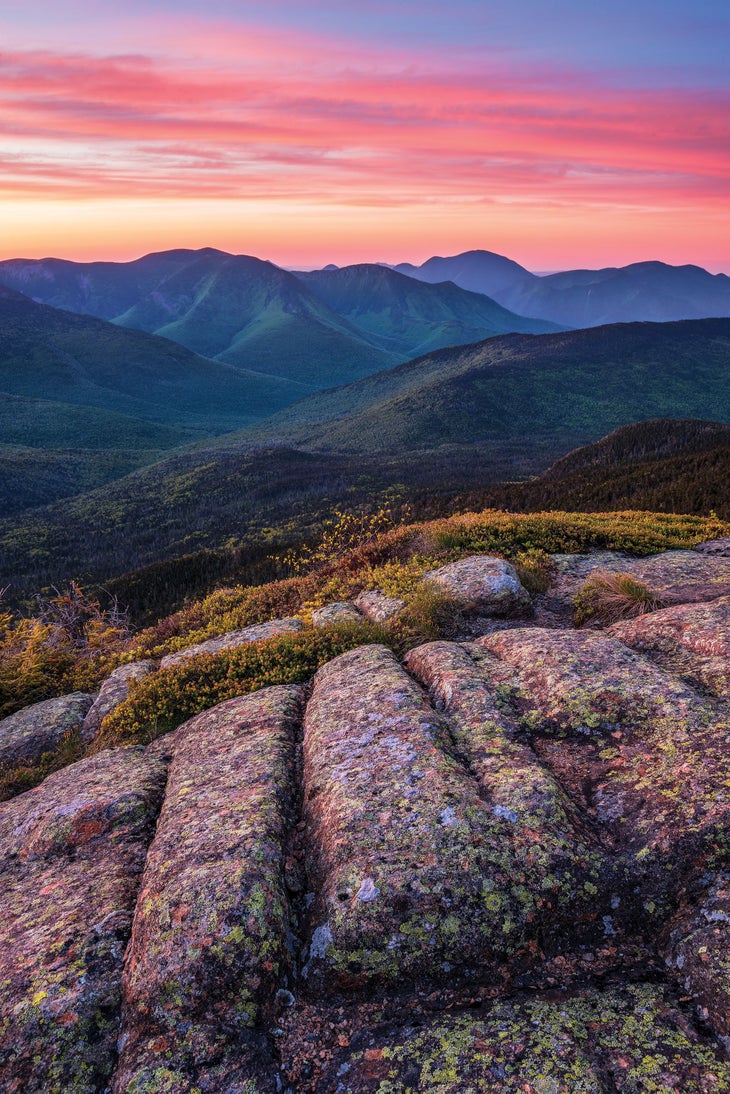BP0918FEAT_ROUNDMNT_HarryLichtman_PemiLoopGarfield_Sunrise9355 Hike the Pemigewasset Wilderness, New Hampshire