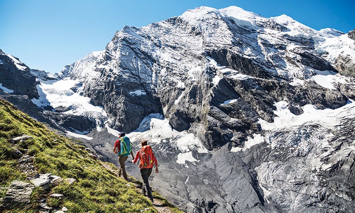 Hikers en route to the Gspaltenhorn Hut. Photo by patitucciphoto