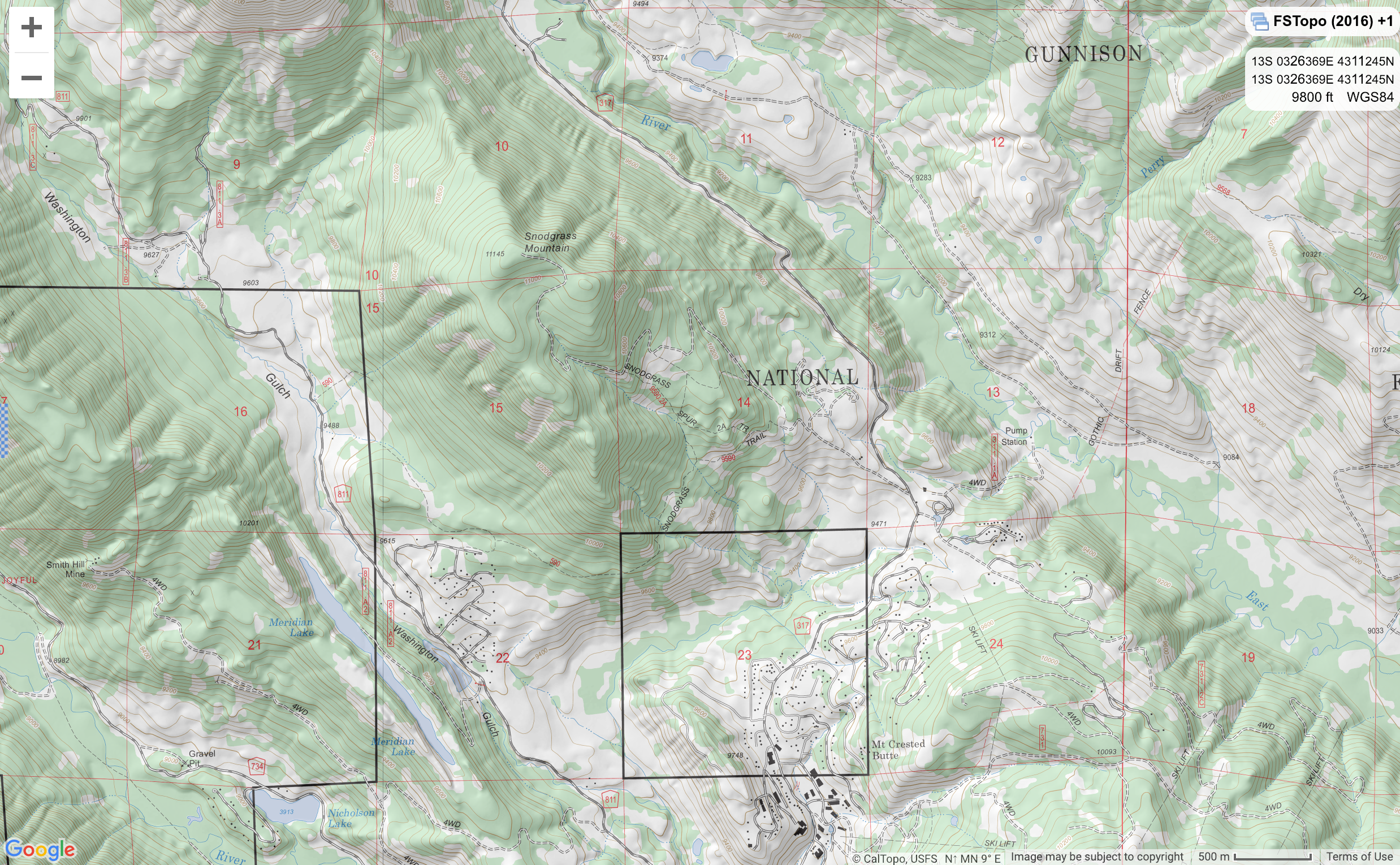 CalTopo map