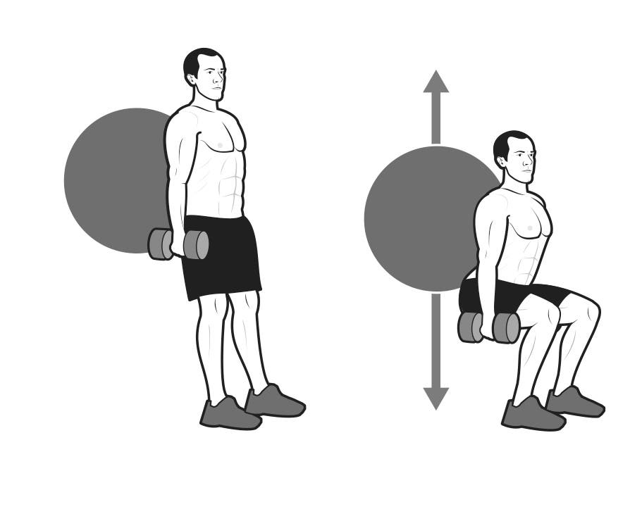ball wall squats None