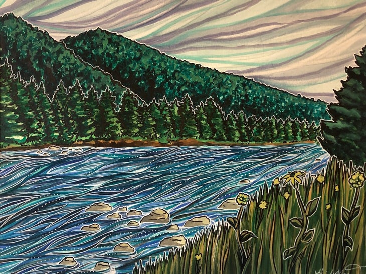 Kennebec River - Heidi Nisbett Painting of Kennebec River