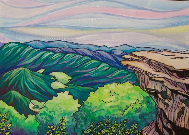 McAfeesKnob - Heidi Nisbett Painting of McAfee Knob in Virginia
