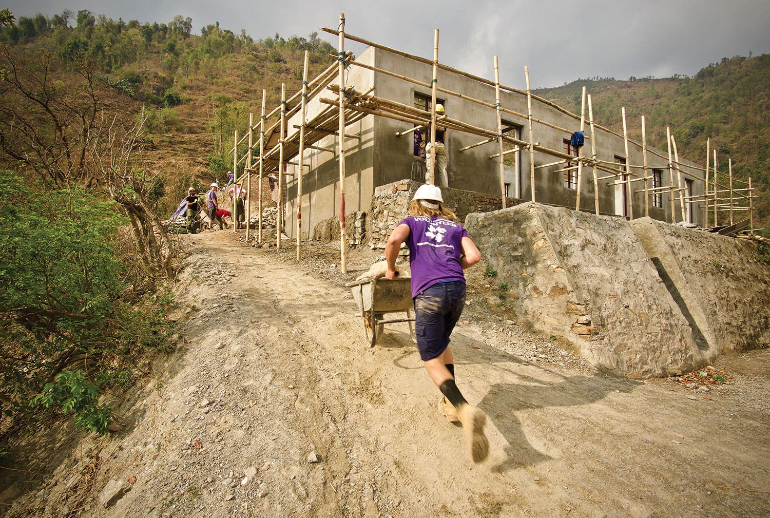 Working on the school