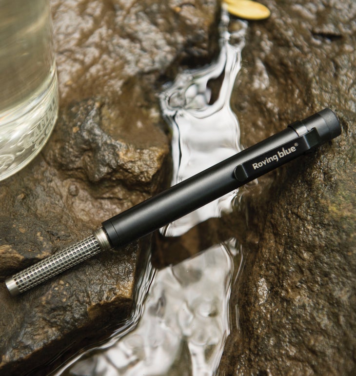 pen on rocks None
