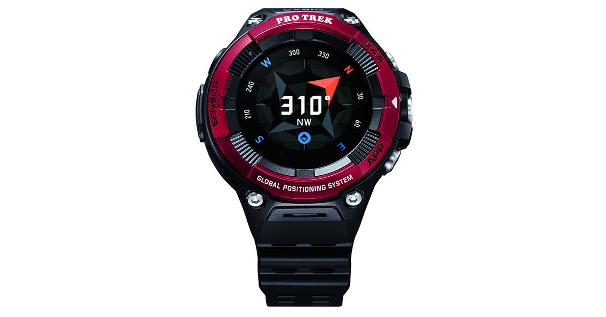 WSD_F21HR_RED_Front_Beauty_Compass_1200x628 Casio Pro Trek Smart WSD-F21HR watch with a compass.