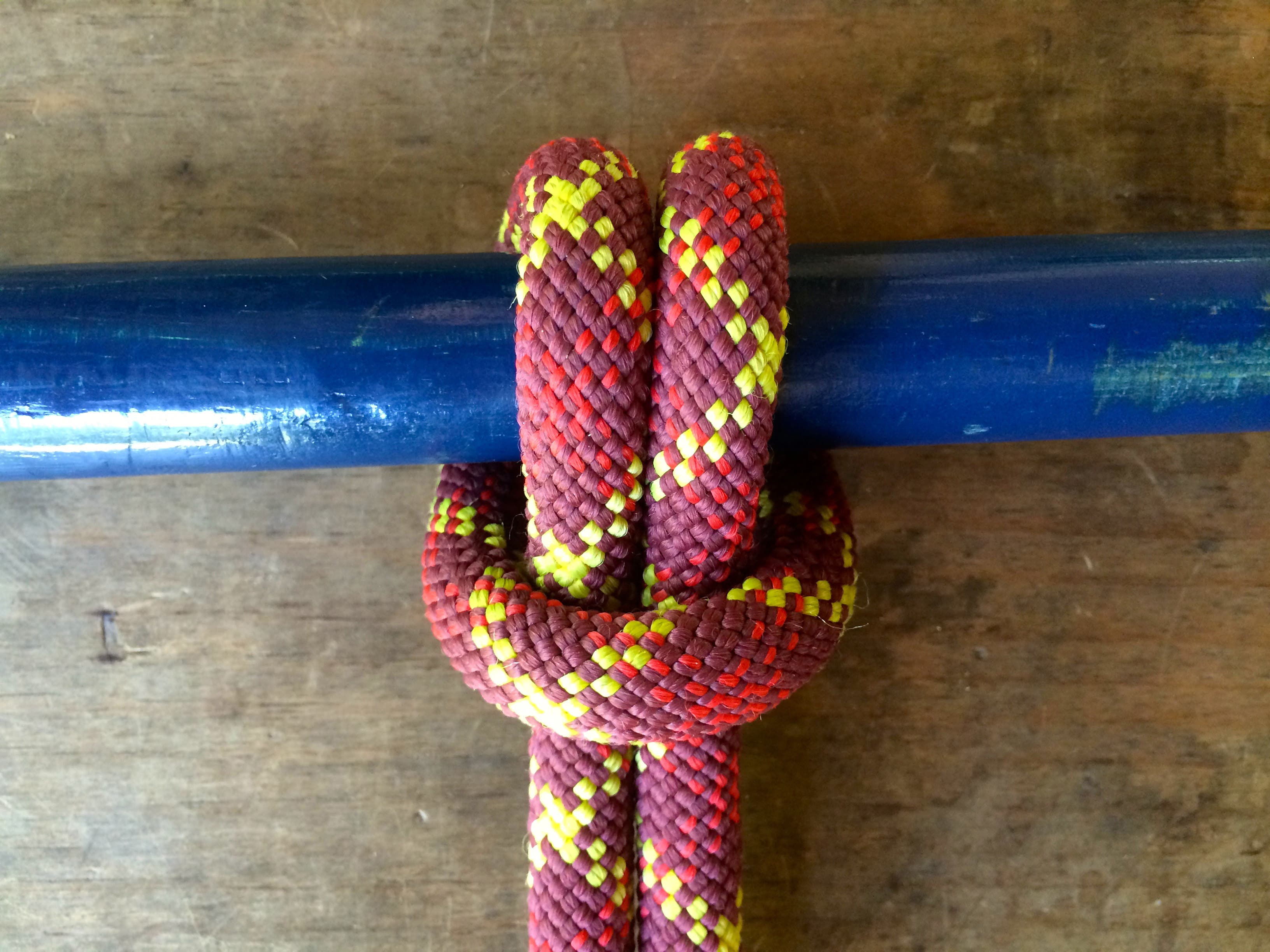 This quick and easy knot, also known as a Lark’s Head knot or a Cow Hitch, is used to secure rope easily around trees or pre-existing loops on your…
