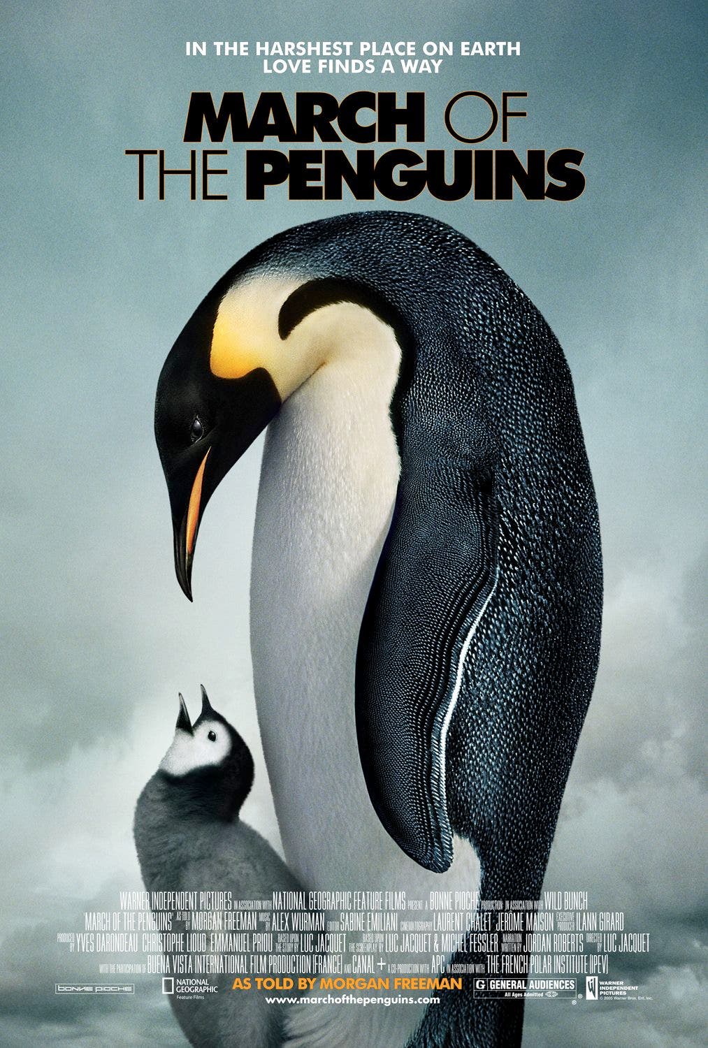 March of the Penguins (2005) Admit it: These little guys melted your heart. Also, Morgan Freeman should narrate everything ever.