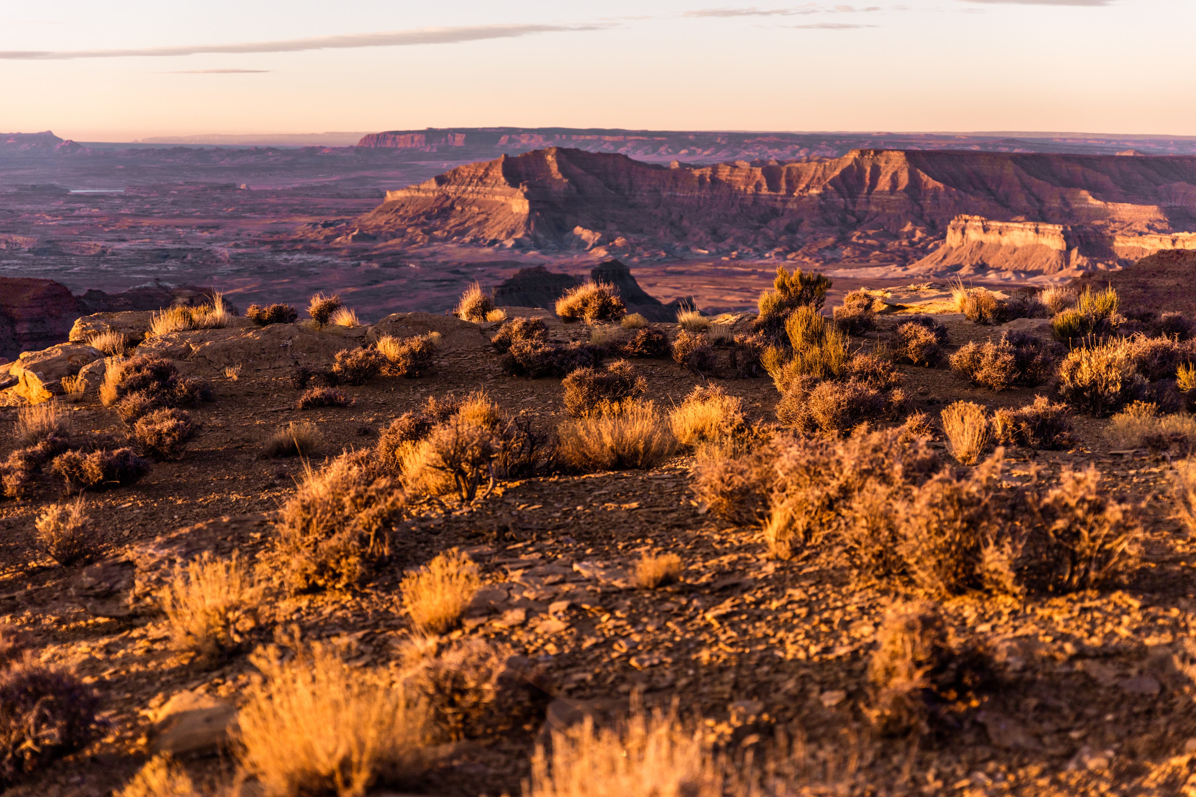 Grand Staircase-Escalante National Monument in the golden hour
