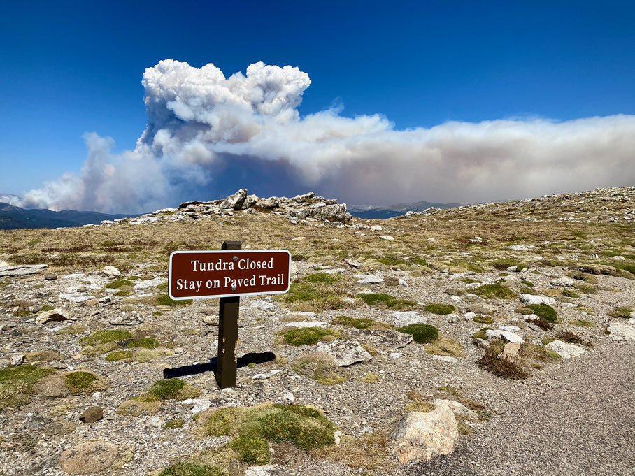 "Cameron Peak fire smoke from rocky mountain national park"