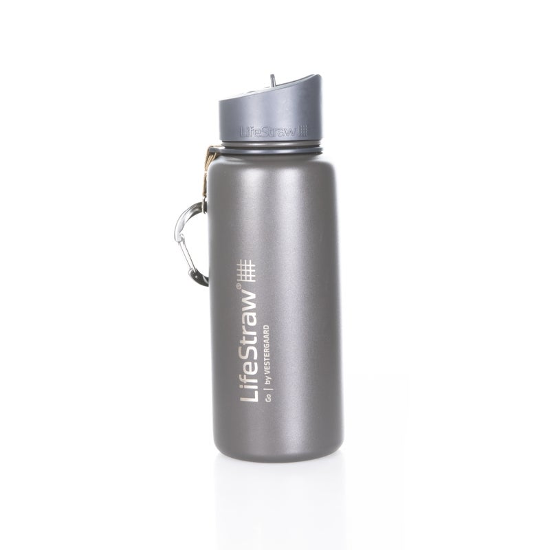 LifeStraw Go Stainless Steel insulated bottle with filter, black