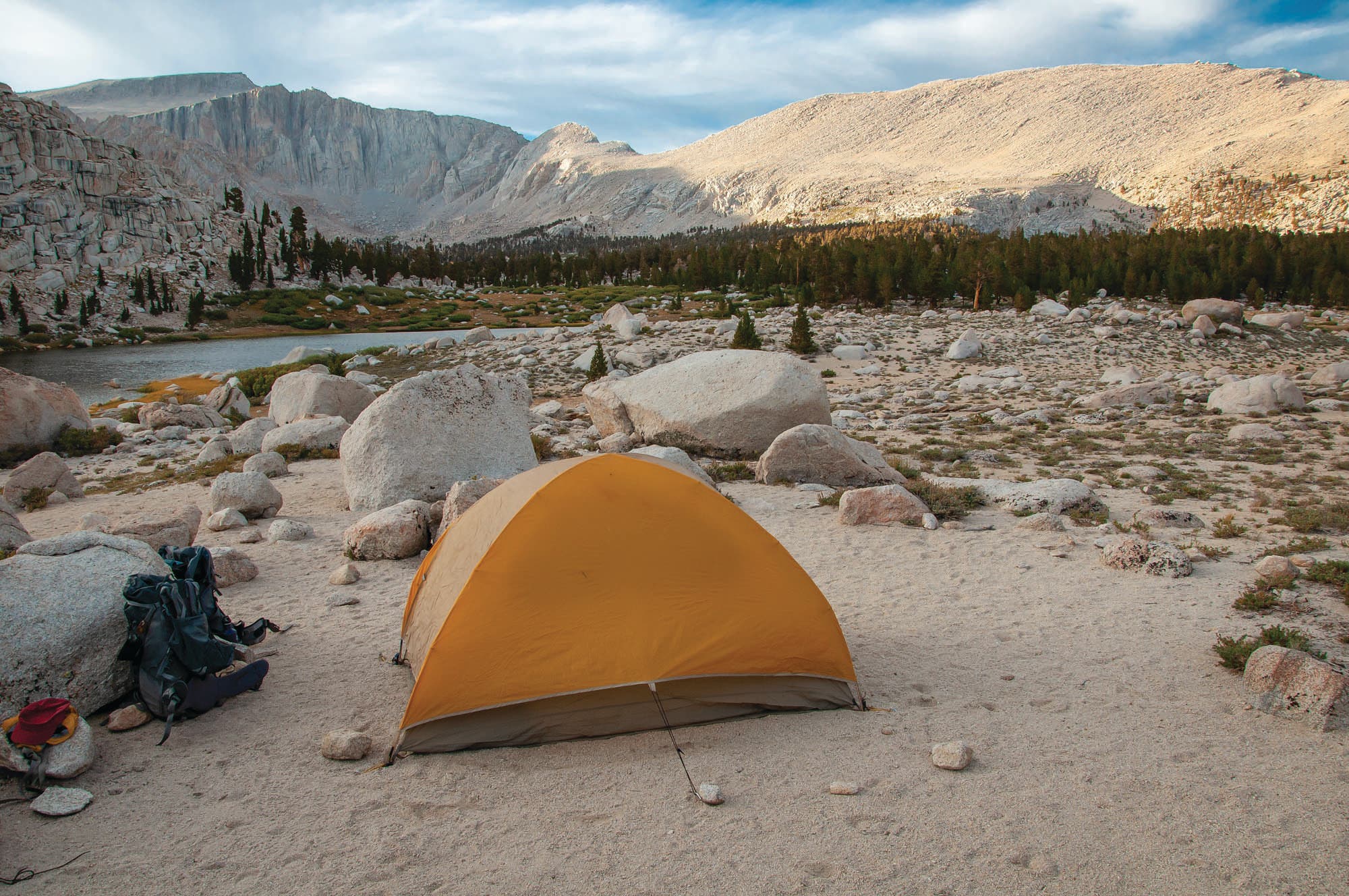 mt. langley presides over cottonwood lake #2.