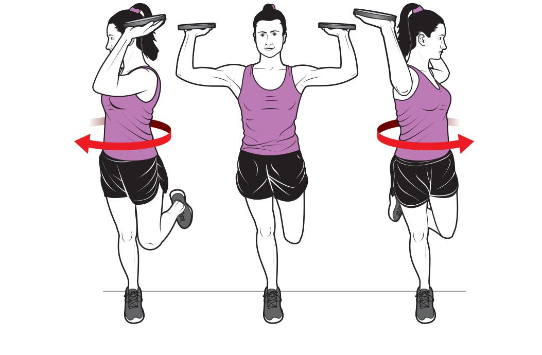 Single-leg rotations with egyptian hold illustration
