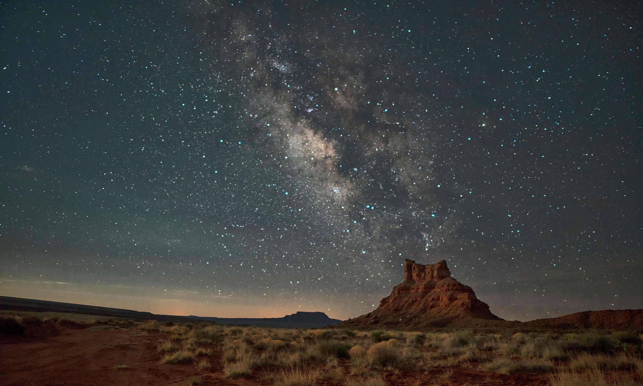 Bears Ears under milky way