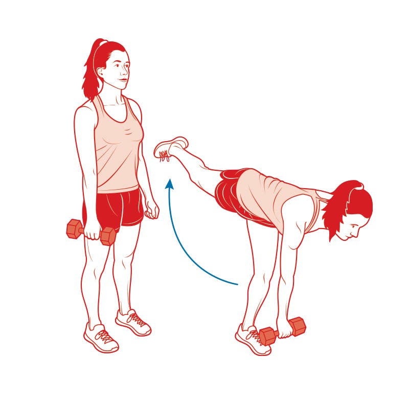 bootcamp2 Athlete doing single-leg deadlifts