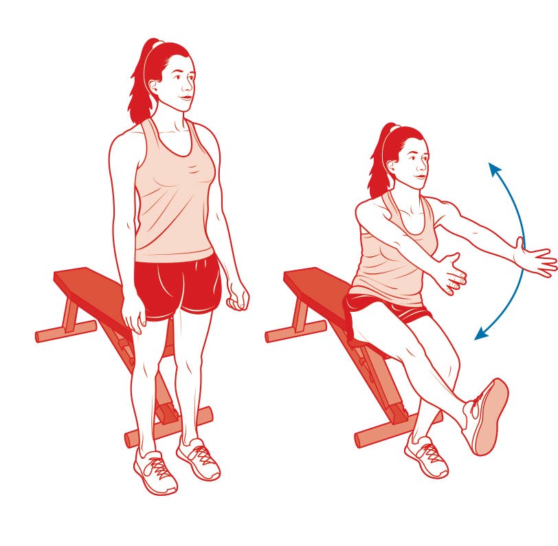 Athlete doing single-leg squats