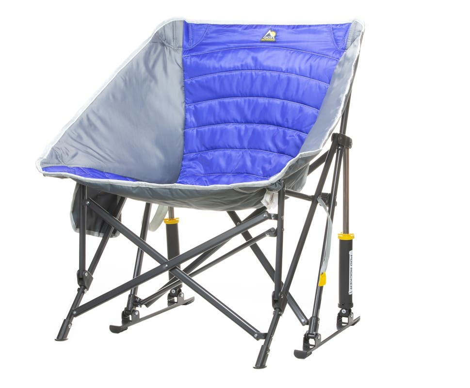 GCI Pod Rocker05 blue padded outdoor rocking chair