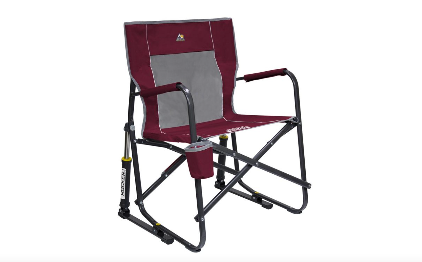 red outdoor rocking chair