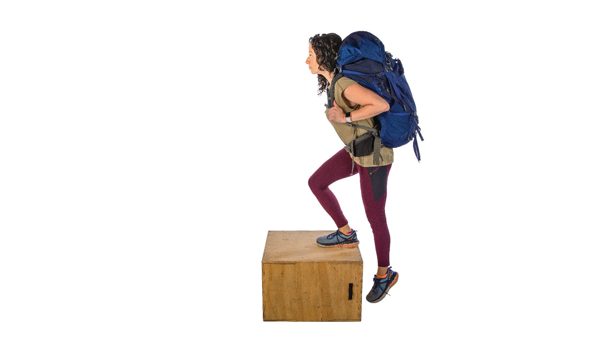 step ups with a weighted pack