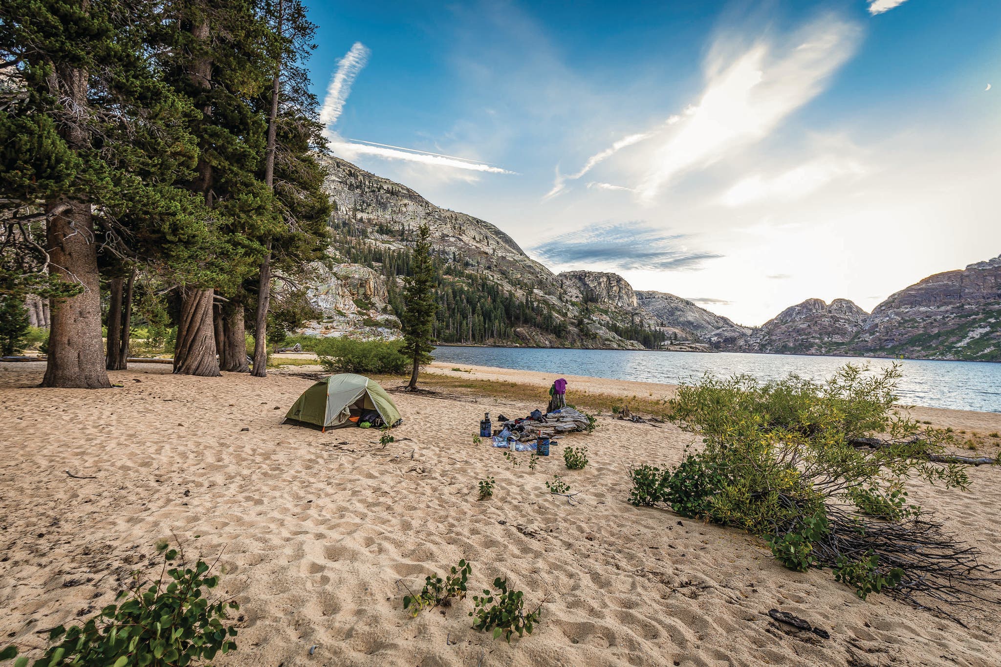 beach campsite
