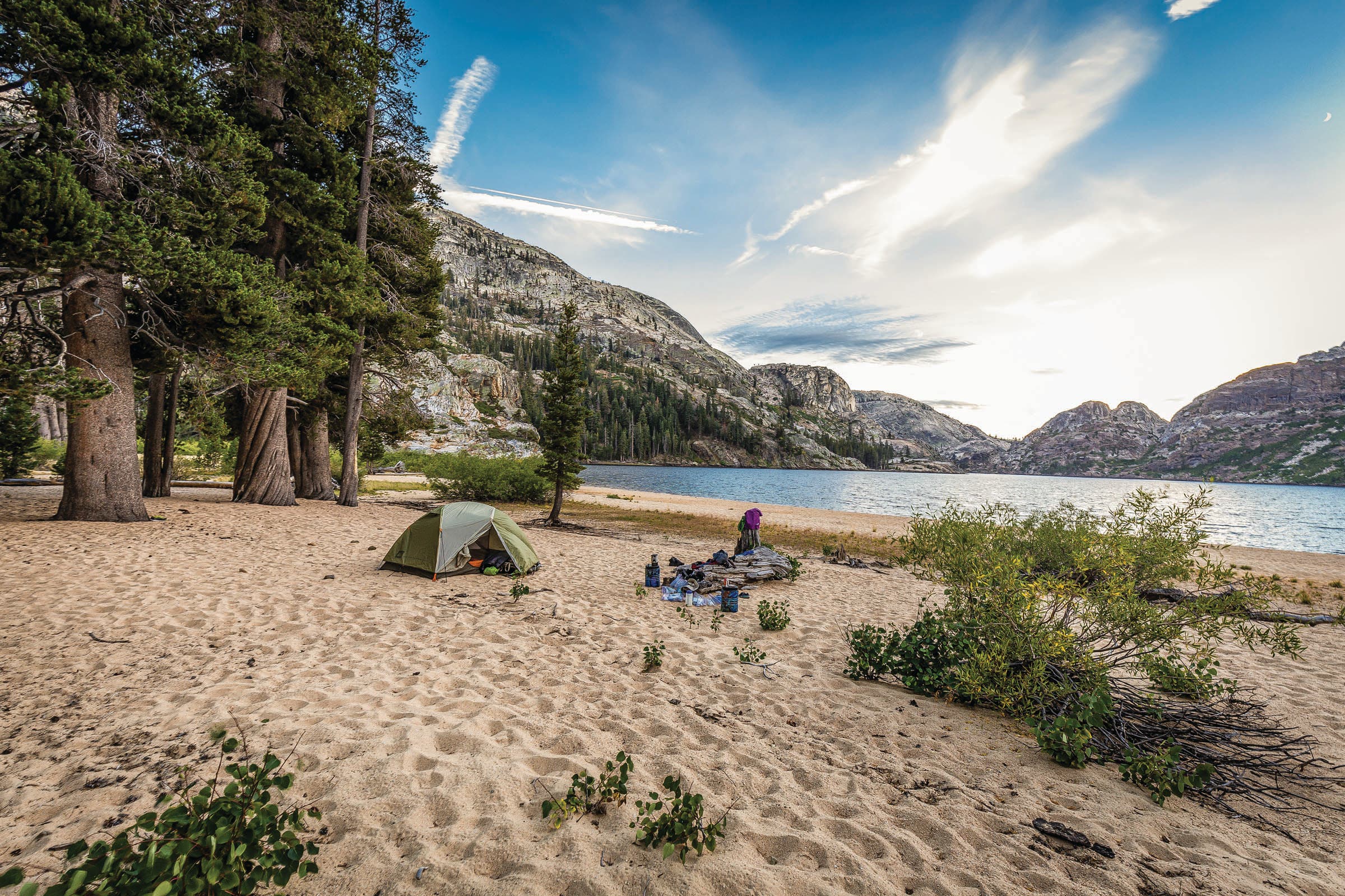 beach campsite