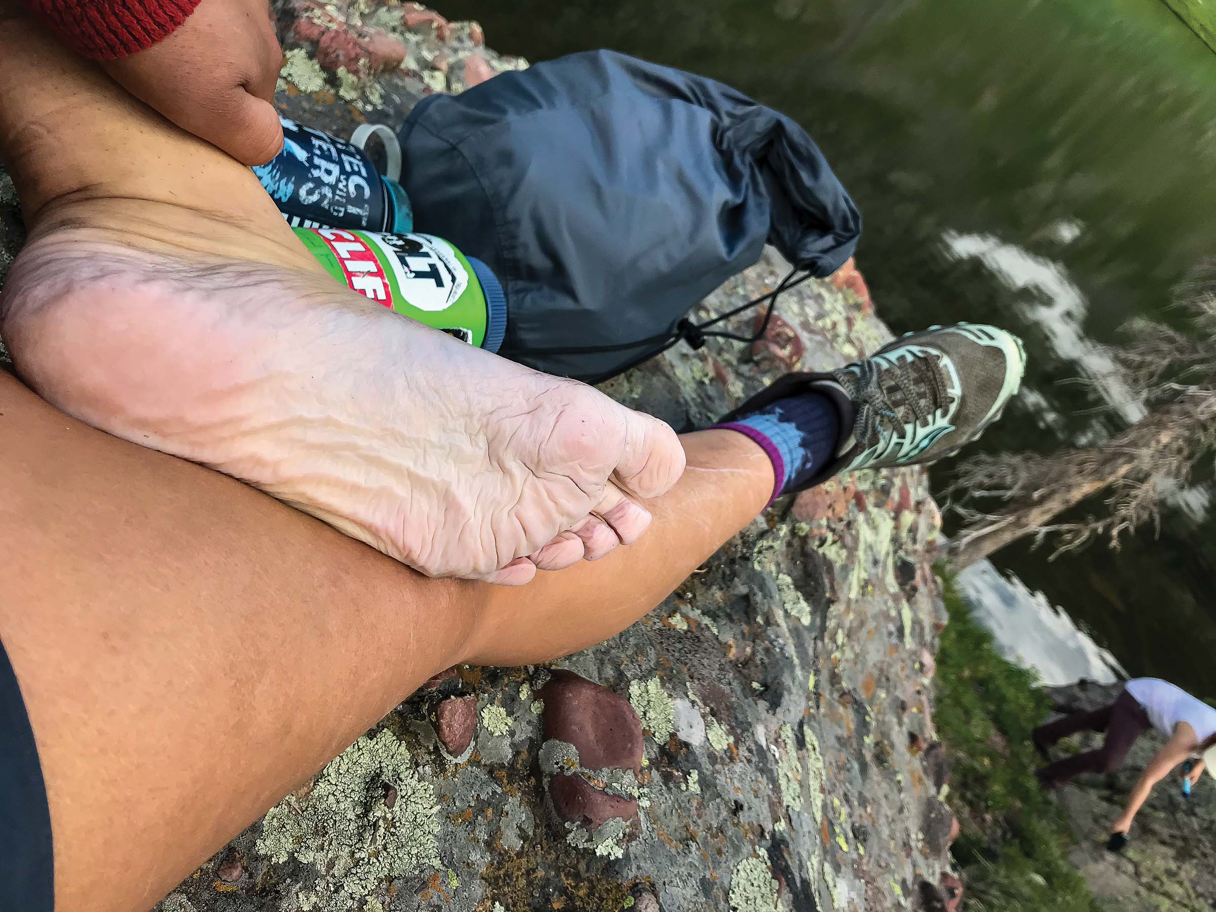 wet feet after hiking