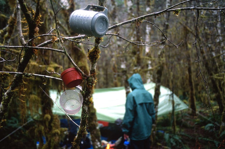 rainy tent