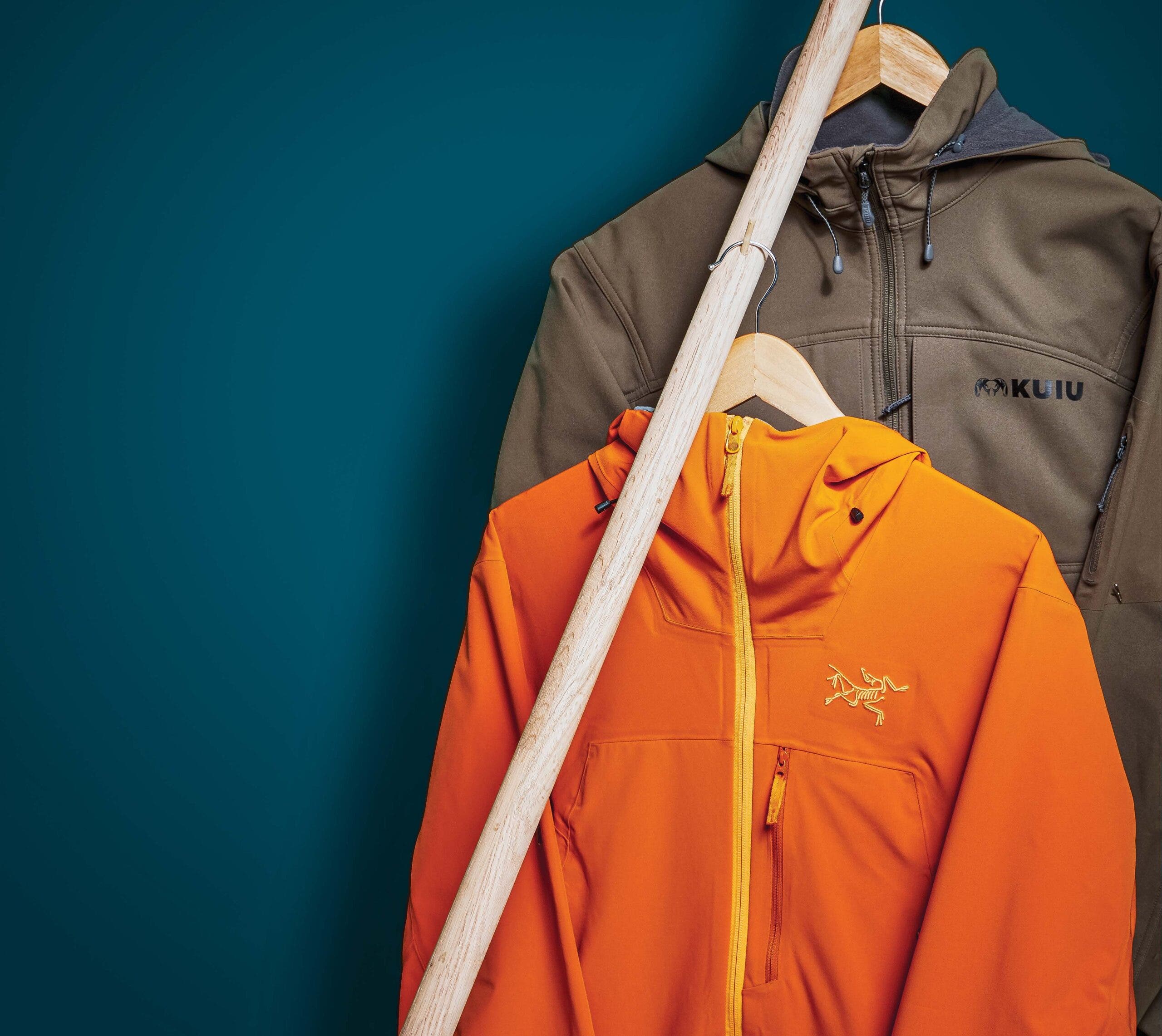 The KUIU Guide DCS and Arc’teryx Procline jackets
