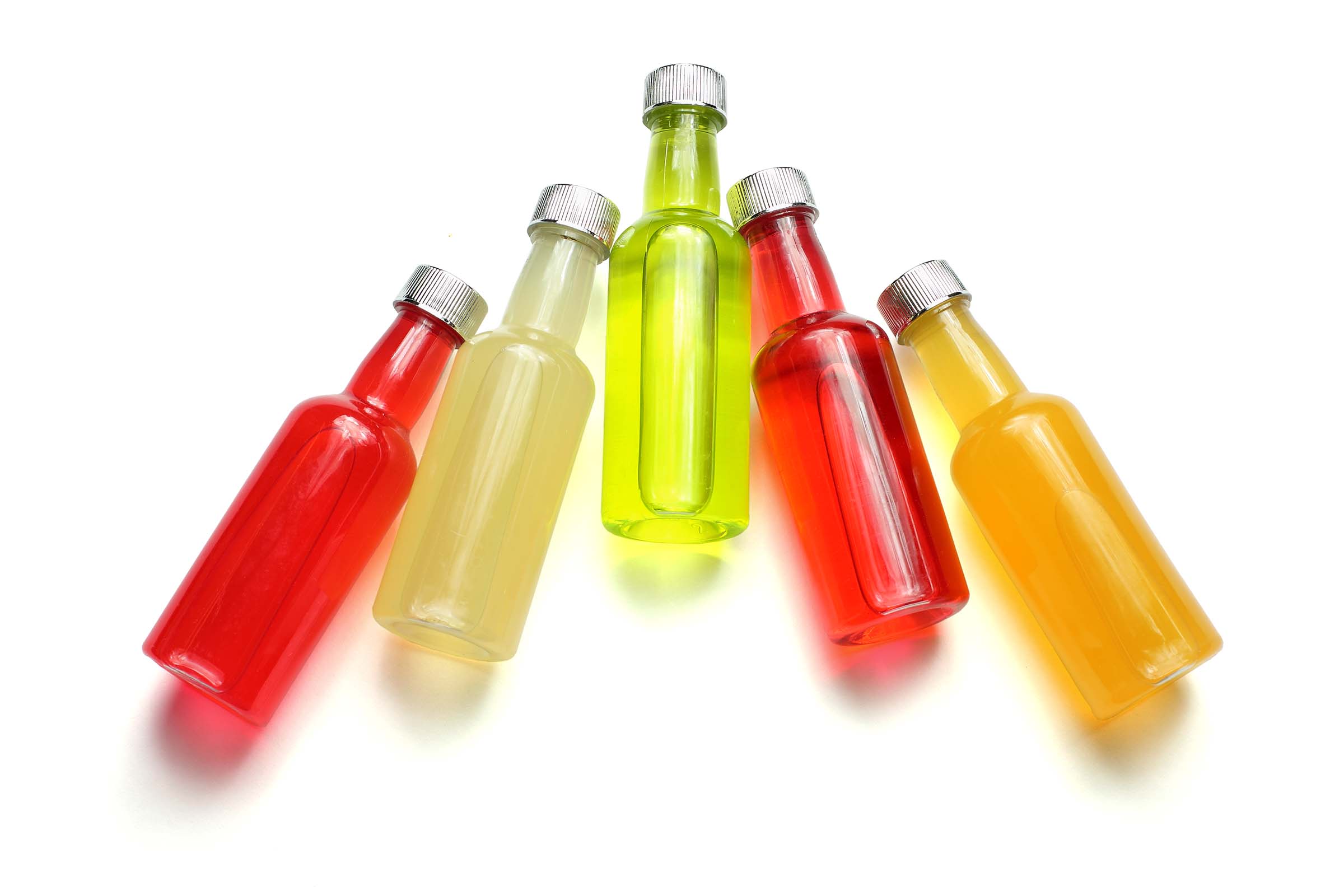 flavored syrups in bottles