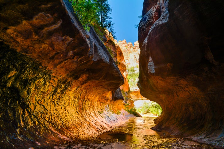 narrow canyon in Utah