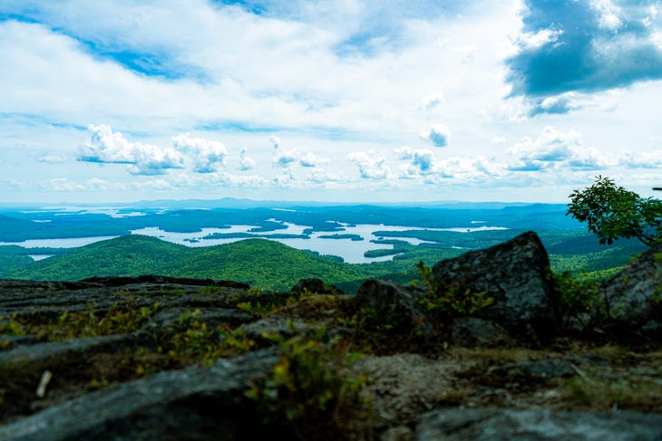 Lake Squam from the top of Mt Percival