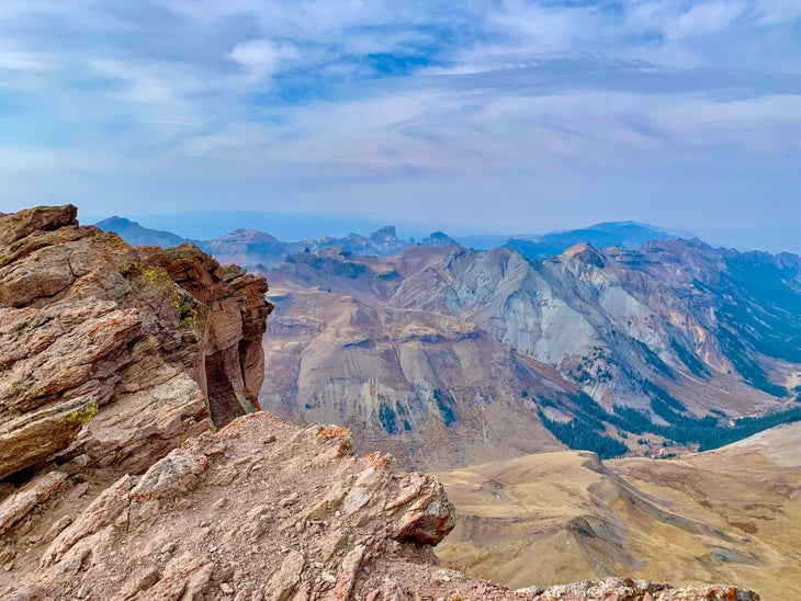 view from the summit of Uncompahgre Peak