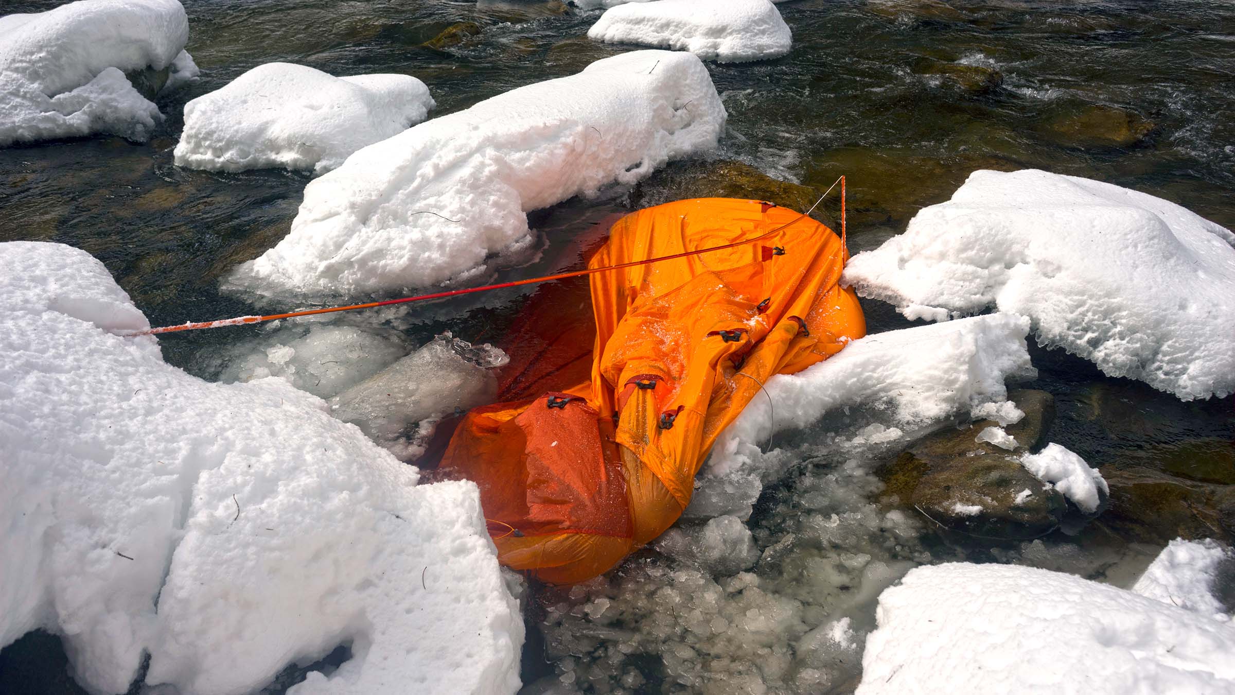 Collapsed Tent in Snow