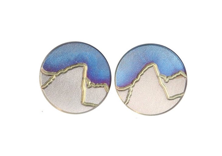 Peter Gilroy Mountain Stud Earrings
