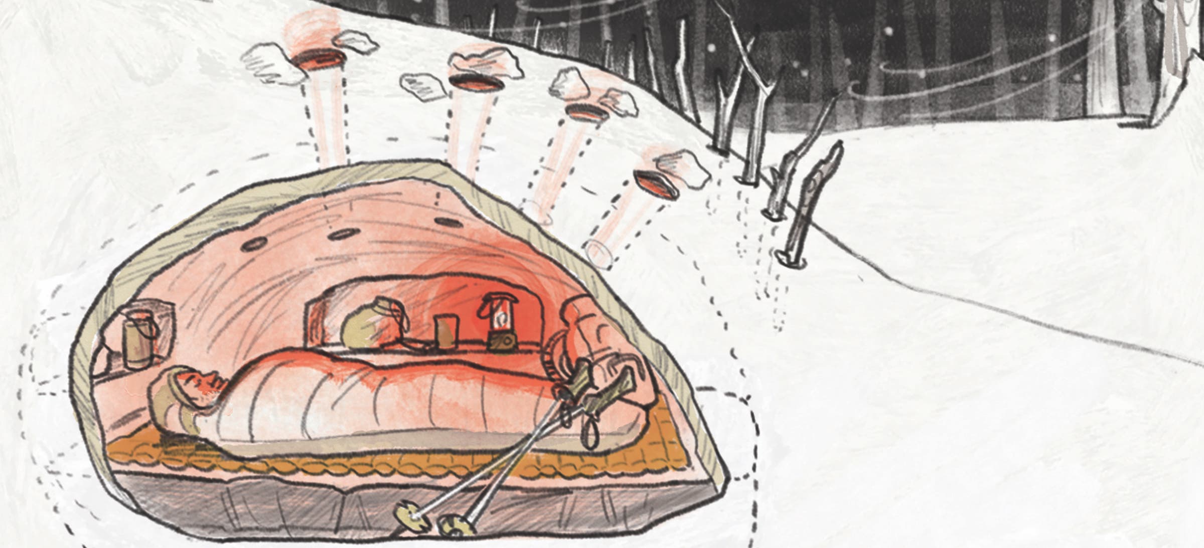 snow cave snow shelter