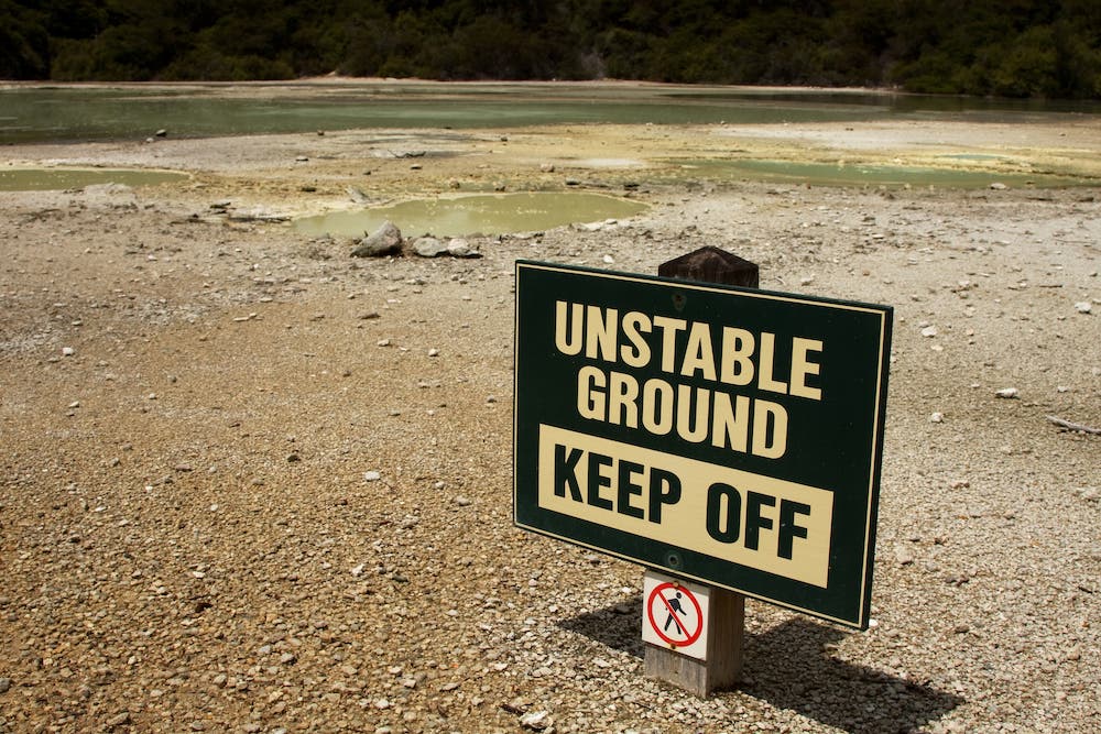 unstable ground quicksand