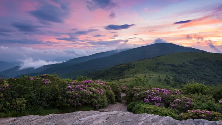 Sunset at Roan Highlands, best hikes in America