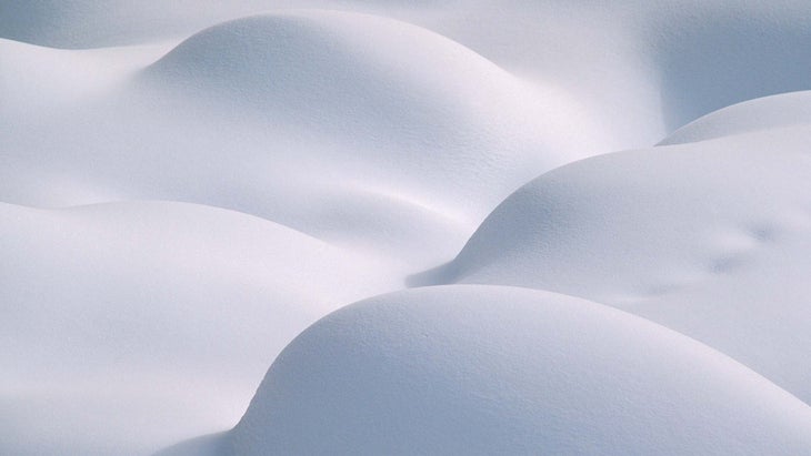 Snow-covered rocks
