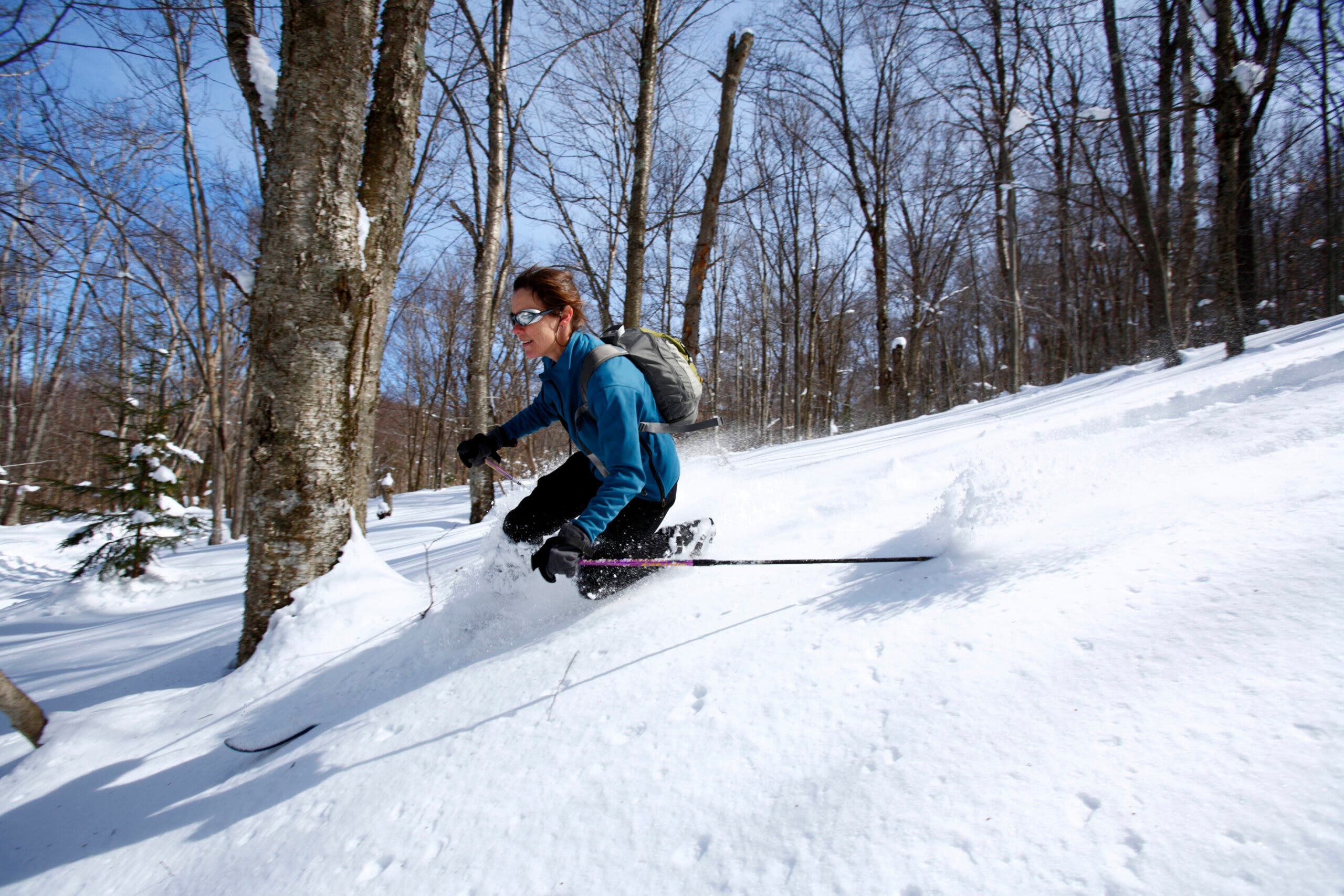 cutting turns at the Whitegrass Ski Touring center in Canaan Valley