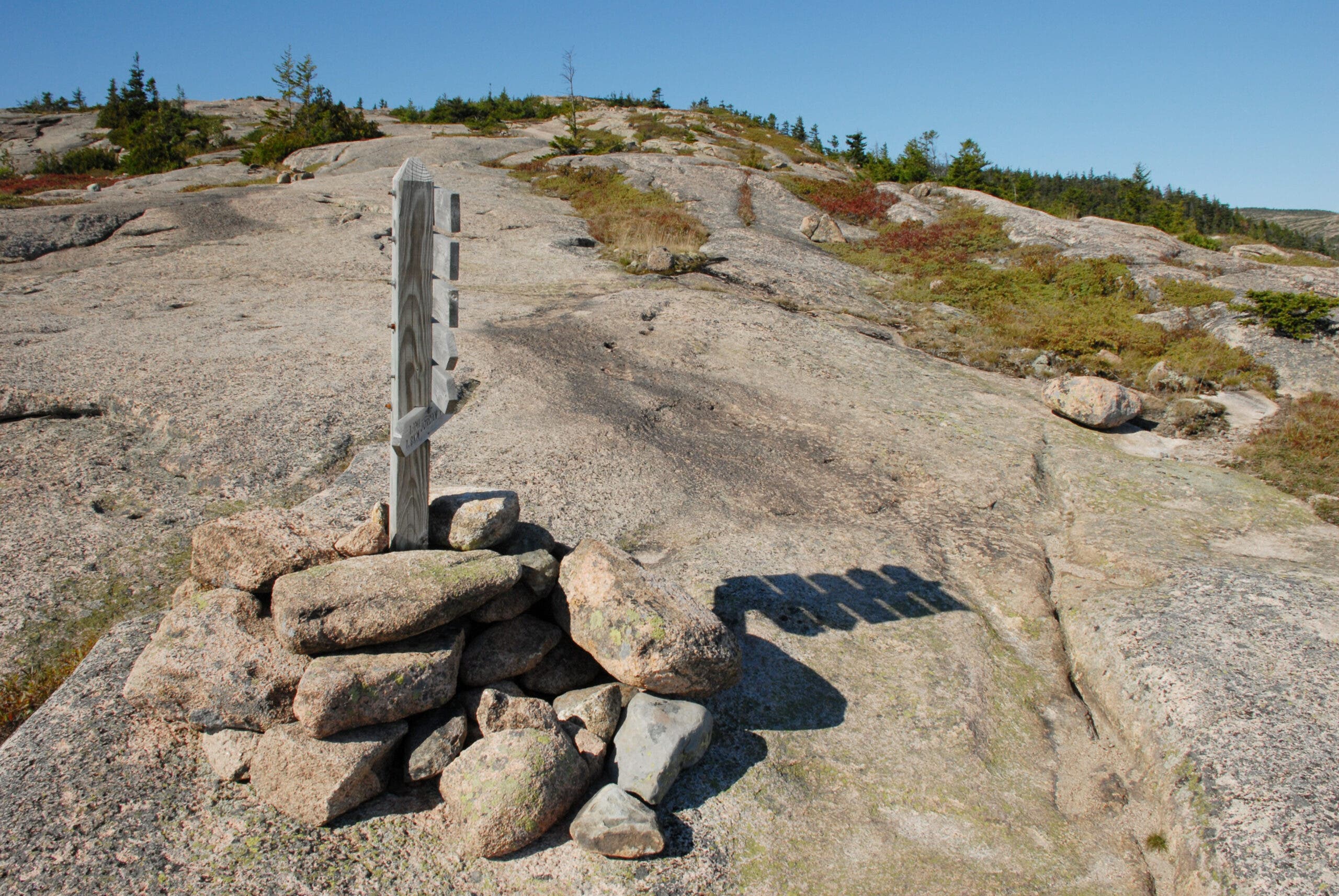 approaching the summit in Acadia National Park