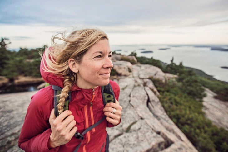 the summit of Pemetic Mountain in Maines Acadia National Park.