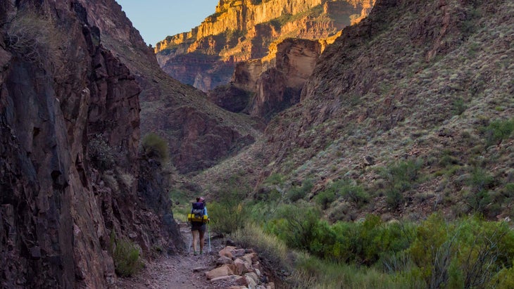 hiking rim to rim in the grand canyon