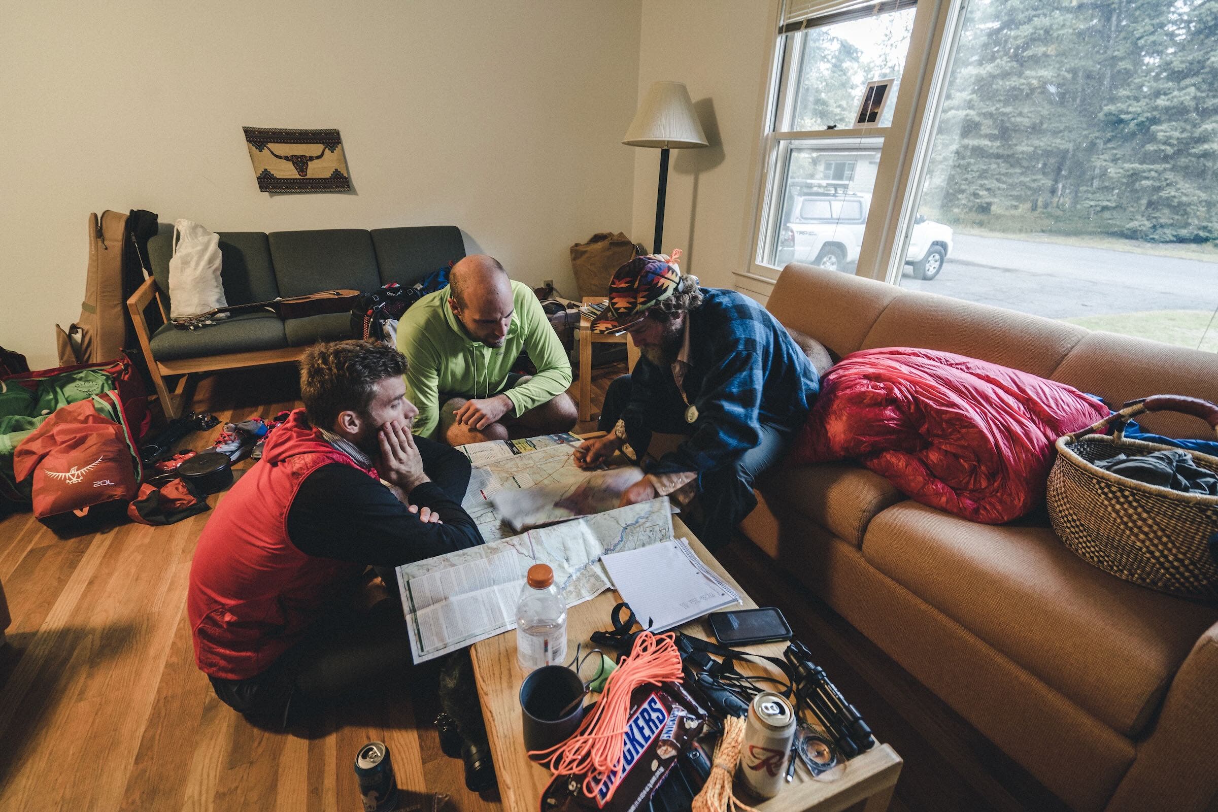 This photo essay captures not only a journey on America’s wildest long trail, but my team’s efforts to capture that experience for the documentary series THRU | The Pacific Northwest. Here, the team plots out the course through The Pacific Northwest.