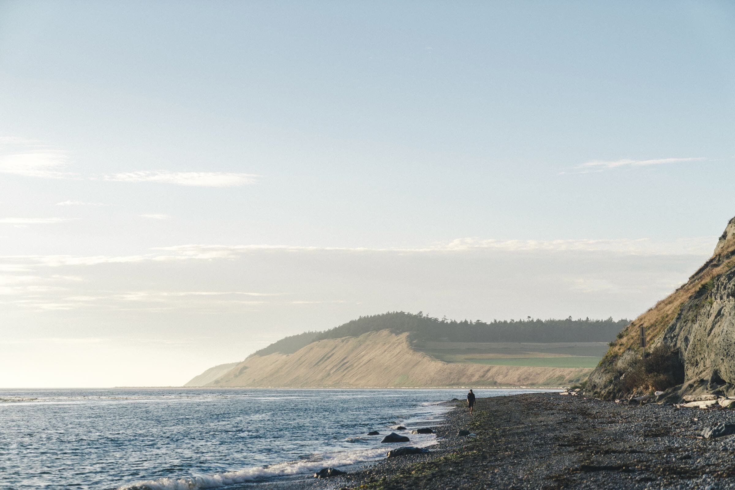 The adventure through the Pacific Northwest must draw to a close, and rounding the bottom of Whidbey Island, we dipped our toes in the Puget Sound and could see the Olympic Peninsula