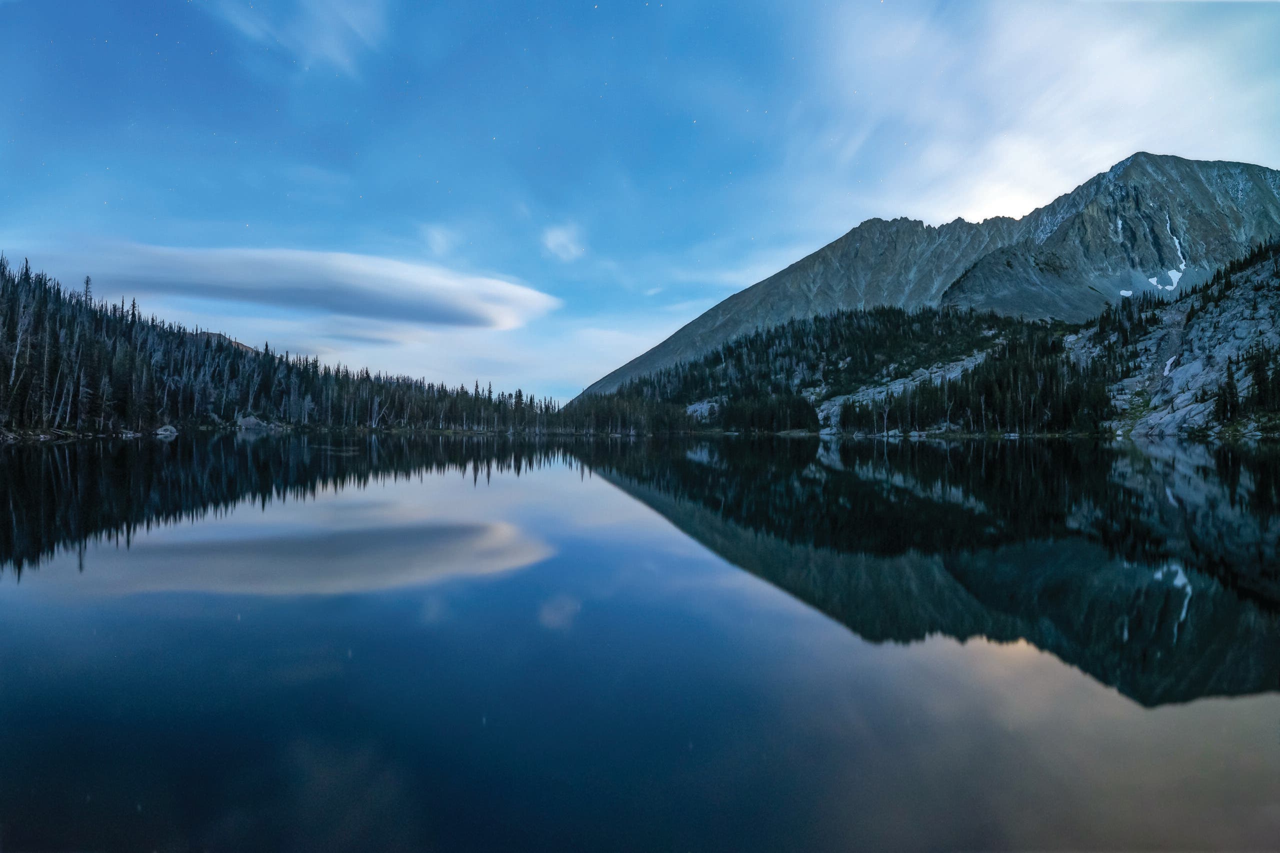 Crazy Peak and Blue Lake