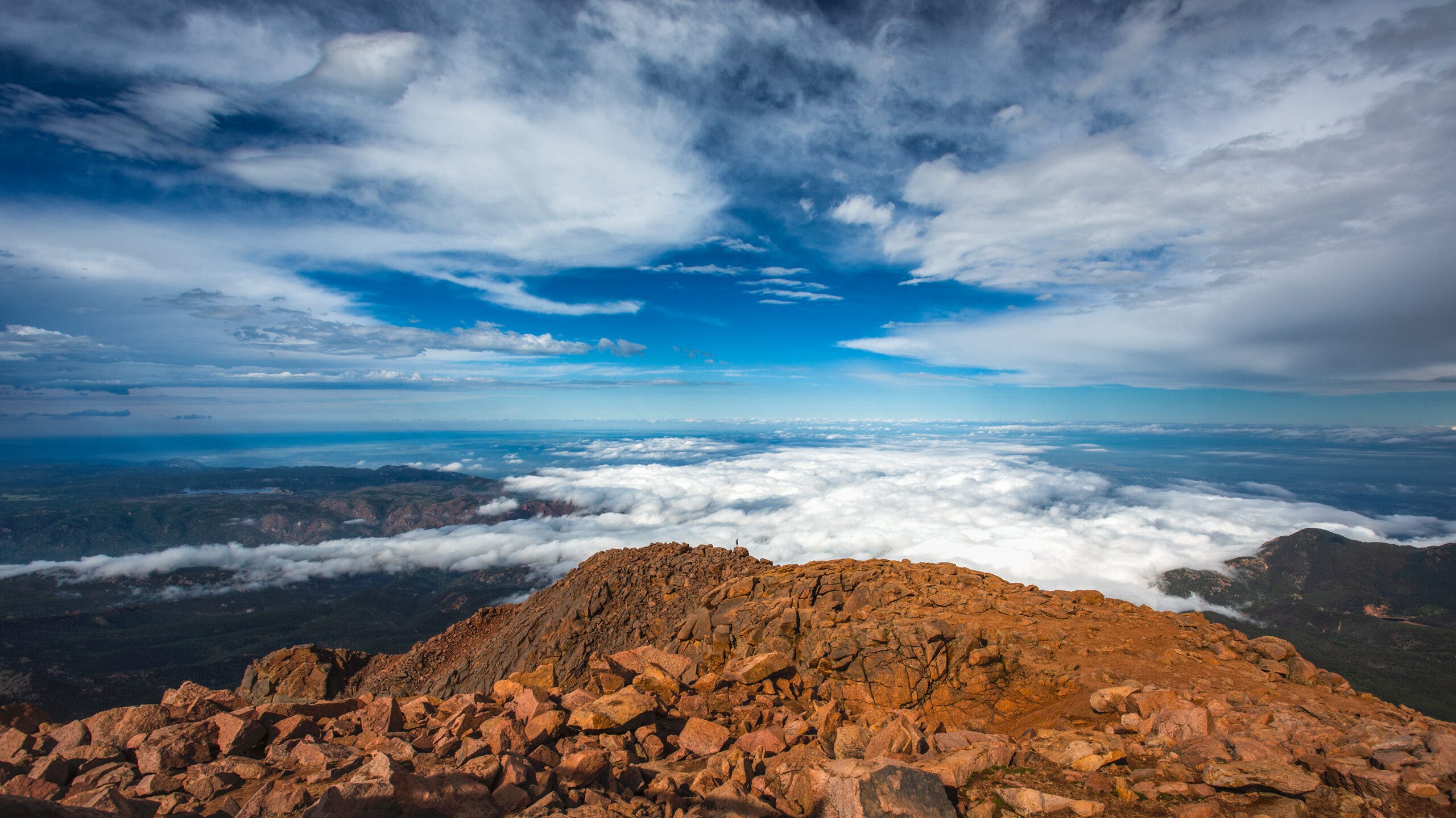 View from Pikes Peak Summit Colorado
