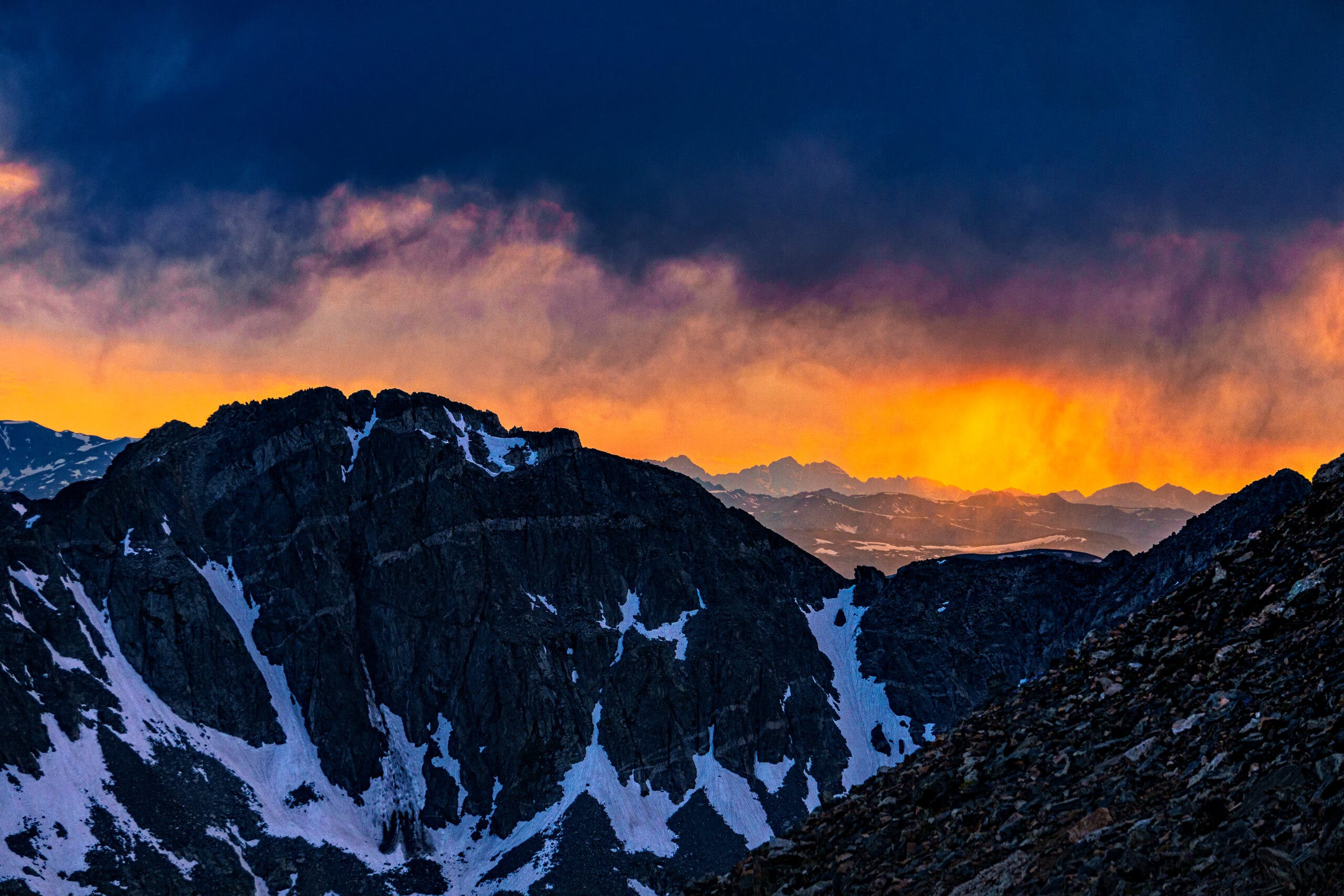 Rain over the Maroon Bells