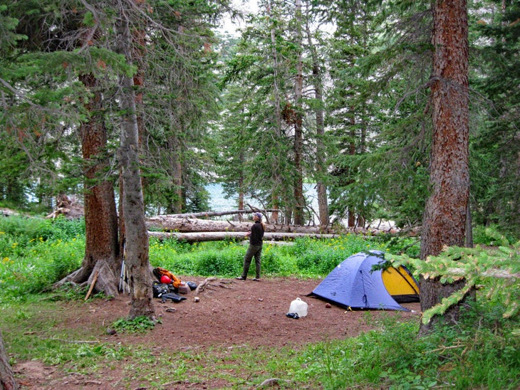 North Face Slickrock tent at Snowmass Lake